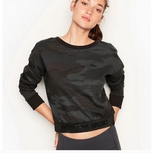 Victoria’s Secret Sport Crop Camo Sweatshirt